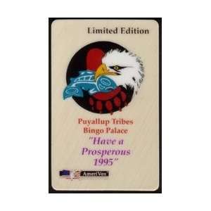  Collectible Phone Card Puyallup Tribes Bingo Palace (Bear 