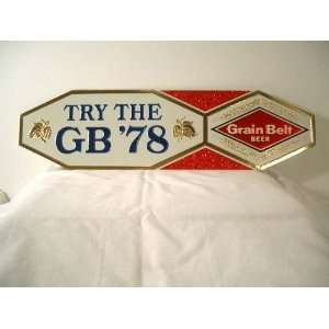  Vintage Embossed Grain Belt Beer GB 78 Sign Everything 