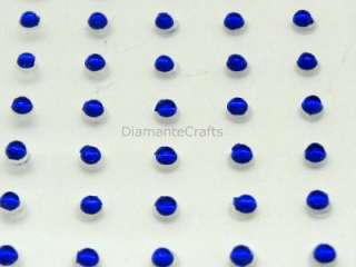  1mm BODY CRYSTAL blue DIAMANTE self adhesive gem vajazzle rhinestone