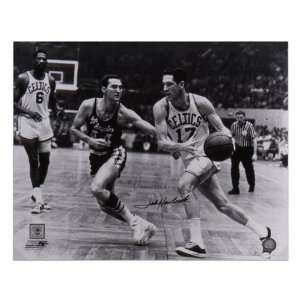  Jerry West and John Havlicek Dual Autographed 16x20 