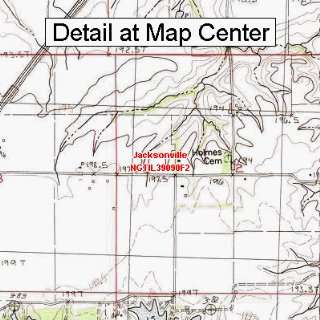  USGS Topographic Quadrangle Map   Jacksonville, Illinois 
