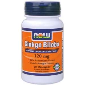  Ginkgo Biloba 120 mg 100 Vegetarian Capsules by NOW 