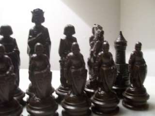 complete chess set e s lowe and anari renaissance chess pieces vintage