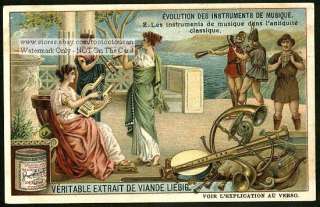 Musical Instruments Ancient Greek and Roman 1910 Card  