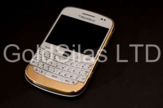 BlackBerry Bold 9900 White 24 ct Gold Plated (Unlocked) 0802975653485 