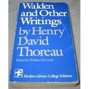   and Other Writings Henry David & Howarth, William L. Thoreau Books
