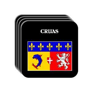  Rhone Alpes   CRUAS Set of 4 Mini Mousepad Coasters 