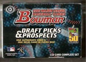 2001 Bowman Draft Picks/Prospects Sealed Set UTLEY Auto  