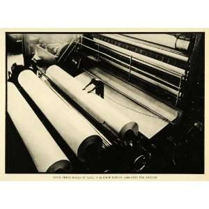   Timber Bourke Newsprint Newspaper Machine   Original Halftone Print