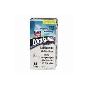  Rite Aid Loratadine, 24 Hour Allergy Relief, Tablets 60 ea 