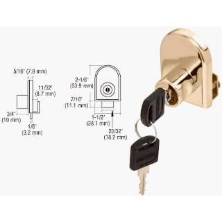   CRL Gold Plated Cabinet Lock for Hinged Glass Doors