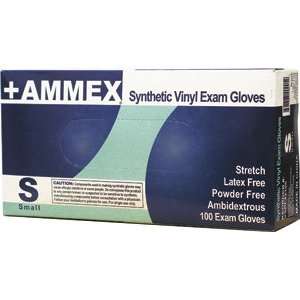  Ammex Powder Free, Stretch Vinyl Gloves (LARGE   BX/100 