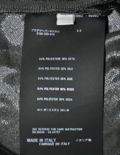 PRADA/Miu Miu S/S 2010 RUNWAY Charcoal Silk Side Tie Split Shorts One 