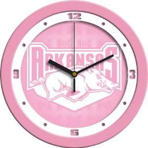  Arkansas Razorbacks UA NCAA 12In Pink Wall Clock Sports 
