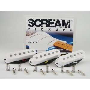  Scream Strat Style Pickups White Set Musical Instruments