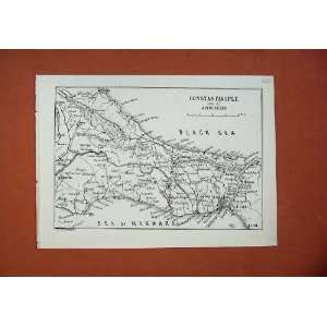  1878 Map Constantinople Black Sea Marmara Atlas Print 