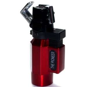  RED BUTANE TORCH LIGHTER with FLAME LOCK 
