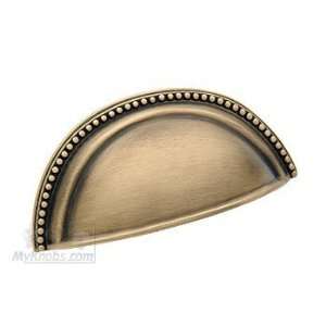 Classic brass savannah 3 (76mm) centers cup pull in weathered brass