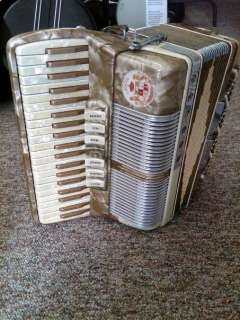 Vintage Accordion Made By Nobles Made In Italy Little Giant 