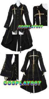 Gothic lolita anime new cosplay coat emo costume ~made  