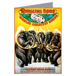  Circus Poster Of Elephant Brass Band For Ringling Bros 