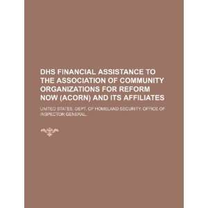  DHS financial assistance to the Association of Community 
