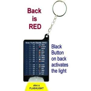  New York Giants 2012 NFL Schedule Flashlight Key Chain 