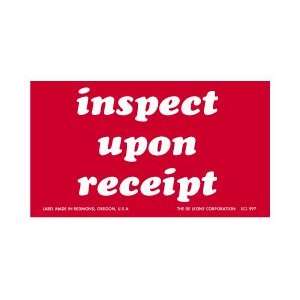  Inspect Upon Receipt Labels, 3 X 5, scl 597, 500 Per 