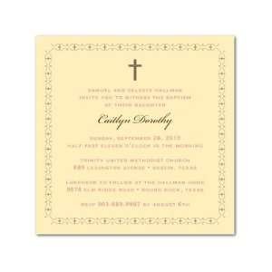  Baptism, Christening Invitations   Cross Border Bisque By 