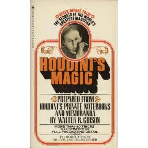  Houdinis Magic Walter B. Gibson Books