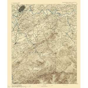  USGS TOPO MAP KNOXVILLE SHEET TENNESSEE TN/NC 1892