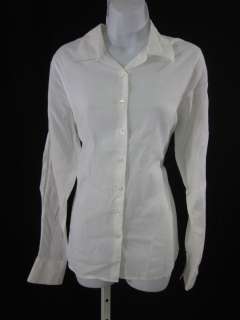 ANNE FONTAINE White Button Up Blouse Top Shirt Sz 3  