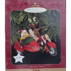 Santa & Reindeer Motocycle Chums Hallmark Keepsake Christmas Ornament