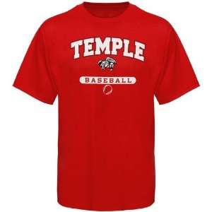 Russell Temple Owls Cherry Baseball T shirt Sports 