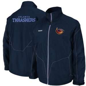 Reebok Atlanta Thrashers Navy Blue Center Ice Full Zip Jacket (Large 
