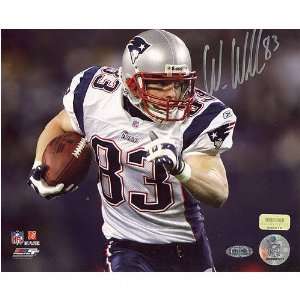 Wes Welker New England Patriots   Close Up vs. Giants   Autographed 
