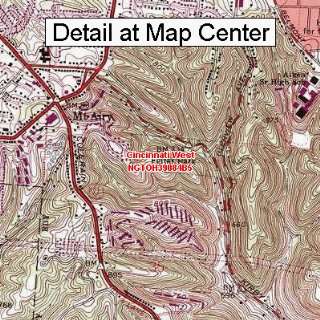  USGS Topographic Quadrangle Map   Cincinnati West, Ohio 