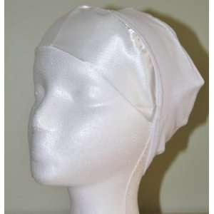  White Under Hijab Headband with Satin Front Everything 