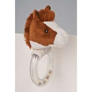  Brown and White Horse Ring Rattle Toys & Games