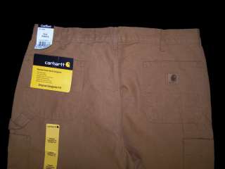 Carhartt Washed Duck Work Dungaree Original Fit B11 Brown NWT *  