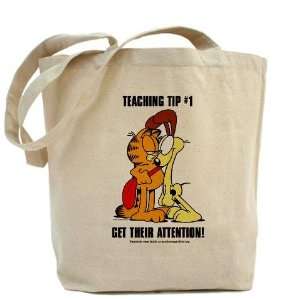  Get Their Attention, Garfield Cat Tote Bag by  