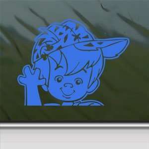  BAM BAM Blue Decal FLINTSTONES BOY ROCK Window Blue 