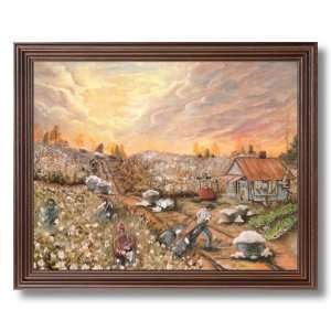  American Black Cotton Pickers Sharecroppers Wall Picture Cherry 