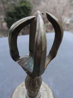 Antique Georgian Solid Brass Dinner Bell  