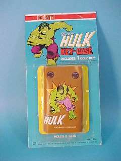 VINTAGE HULK KEY CASE (BROWN) w/ GOLD KEY CARDED NASTA  