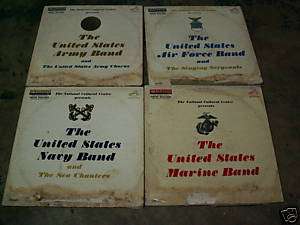 LOT OF 4 UNITED STATES MILITARY BANDS LP RECORD ALBUMS  