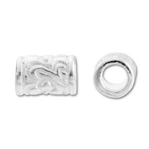  Sterling Silver 6x9mm Cylinder Bead Arts, Crafts & Sewing