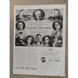 Victor Records, Vintage 40s full page print ad (worlds greatest 