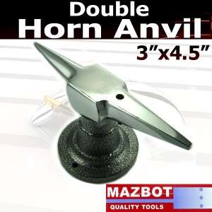 Mazbot 3 x 4.5 Double Horn Anvil with Round Base NEW  