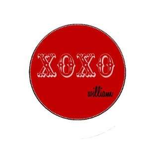  XOXO Red Personalized Melamine Plate